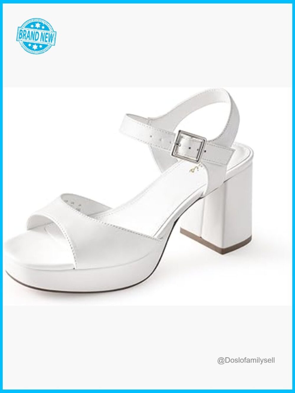 Platform Heeled Sandals Chunky Block Open Toe Ankle Strappy Shoes for Party